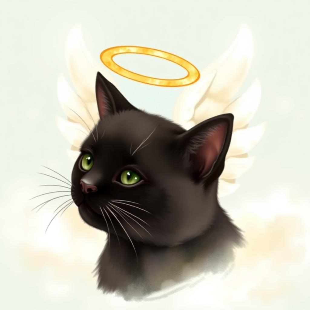 Forever Luna — Angel Memorial pet portrait